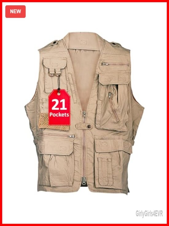 Other - 21 Pocket Utility Vest - Tactical Safari Hunting Camping Travel Vest